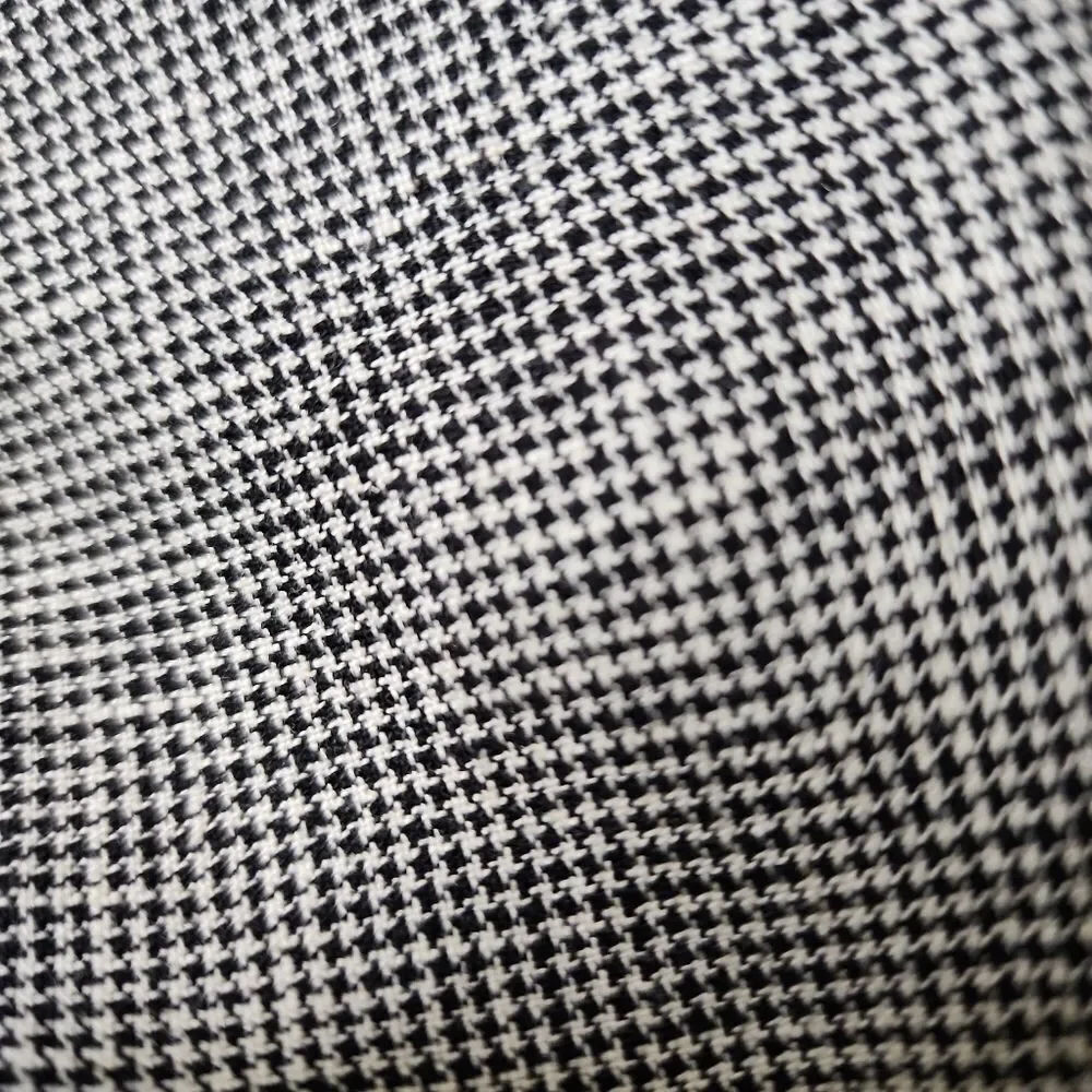 Oak Hill Sports Coat Jacket Blazer 2XL 50/52L Houndstooth Linen Blend Blk White